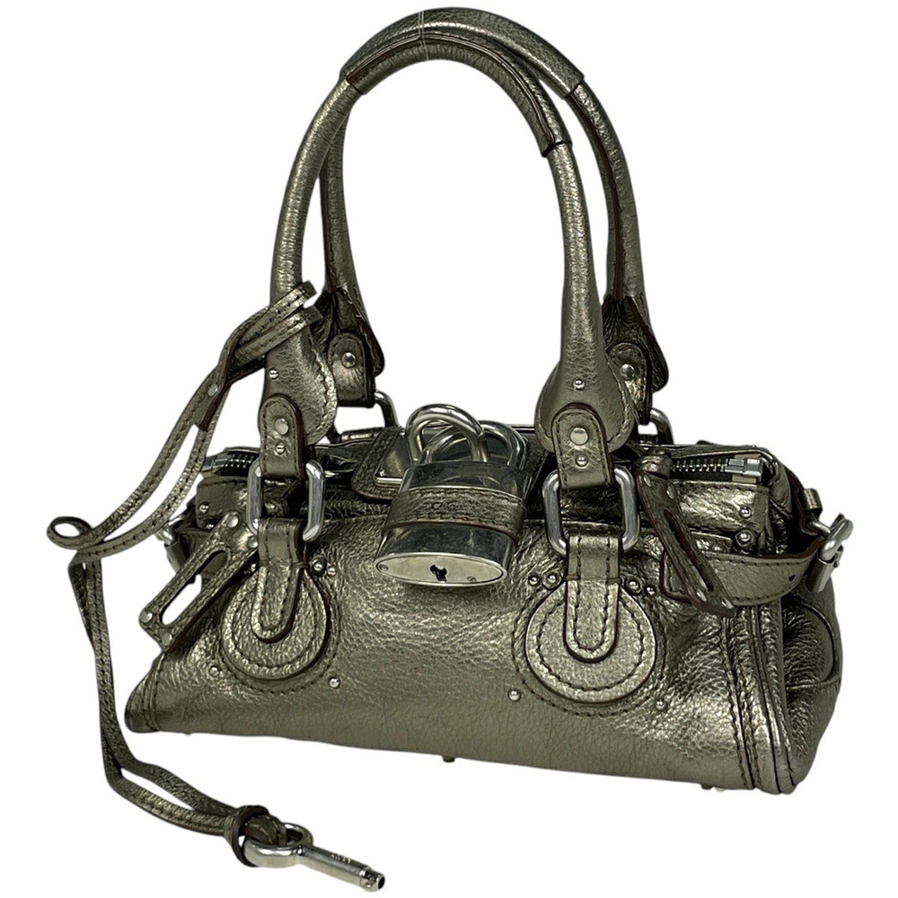 Chloe Paddington Handbag Leather Gold